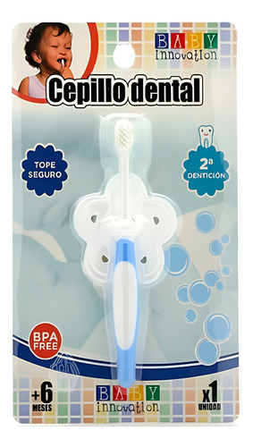 Imagen 2 de 3 de Baby Innovation Cepillo Dental Bebe Segunda Dentición 1u - Color Celeste