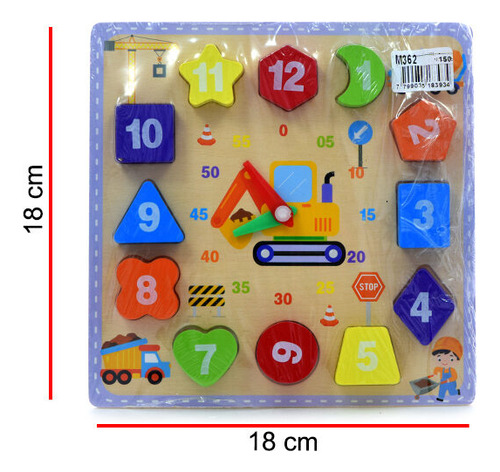 Imagen 2 de 3 de Juguete De Encastre De Madera Para Bebes Números