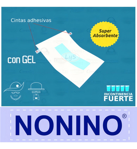 Imagen 2 de 2 de Pañales para Adultos Nonino Recto XG x 50 unidades