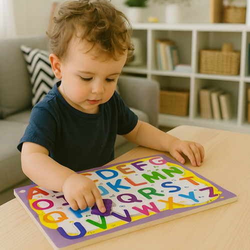 Imagen 1 de 3 de Juego De Encastre De Madera Bebe Puzzle 30×22.5cm