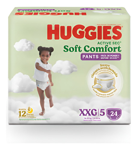 Imagen 1 de 1 de Pañales Huggies Pants Soft Comfort G Xg Xxg Todos Los Talles