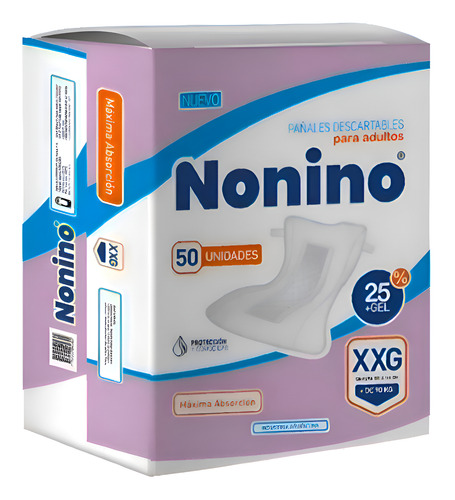Imagen 1 de 3 de Pañales para Adultos Nonino Recto XXG x 50 unidades