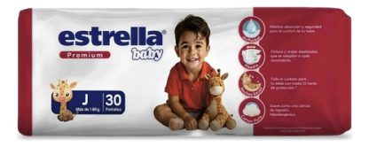 Imagen 1 de 1 de Pañales Estrella Baby Premium J x 30 unidades
