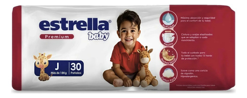 Imagen 1 de 1 de Pañales Estrella Baby Premium J x 30 unidades