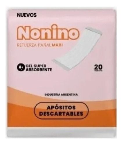Imagen 1 de 2 de Apósitos Nonino Refuerza Pañal Maxi x 20 unidades