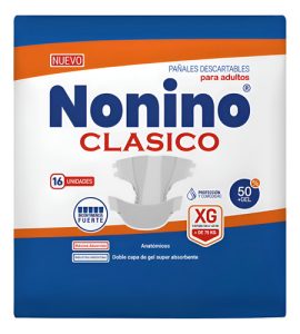 Miniatura 1 de 2 de Pañales Nonino Clásico Elastizados XG x 16 unidades