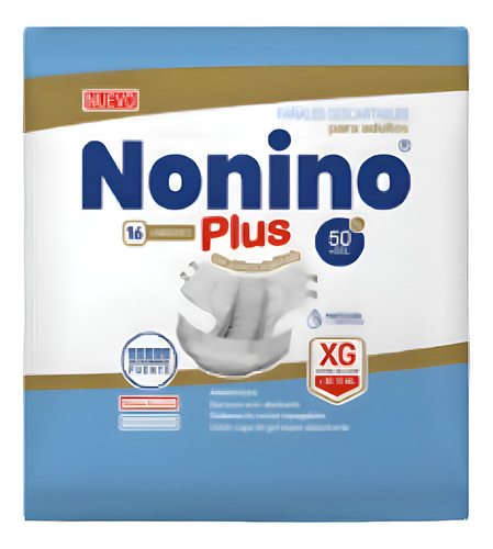 Imagen 1 de 2 de Pañales Nonino Plus Elastizado XG x 16 unidades