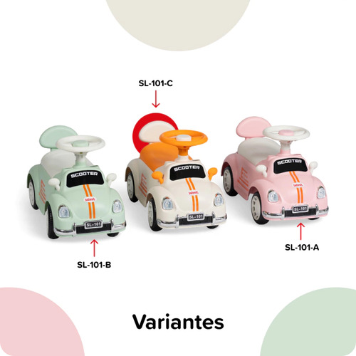 Imagen 5 de 7 de Pata Pata Auto Musical Con Luz Y Espacio De Guardado Bebesit