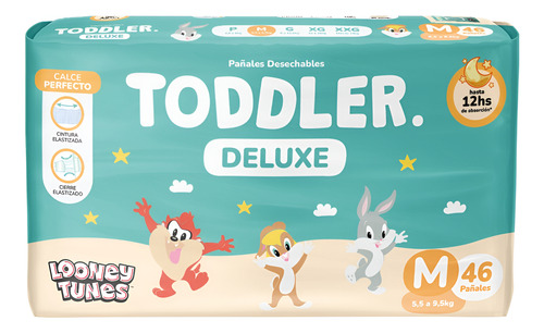 Imagen 1 de 1 de Pañales Toddler Deluxe Talle Mediano X46