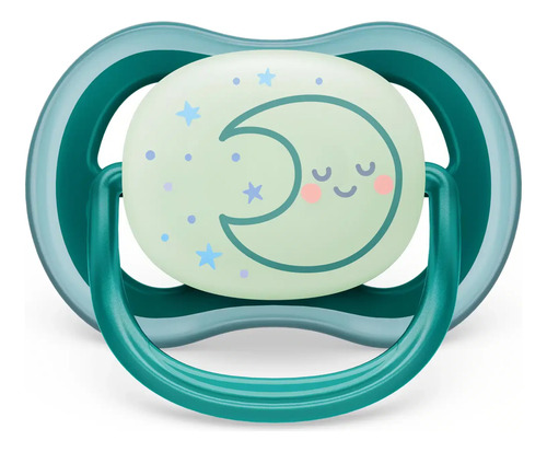 Imagen 3 de 6 de Chupete Philips Avent Ultra Air SCF376/13 Brilla En La Oscuridad 6-18m