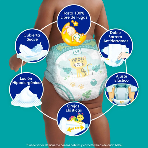 Imagen 2 de 6 de Pañales Pampers Confort Sec Babydry Xxxg 44 Unidades