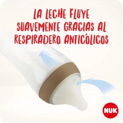Imagen 4 de 5 de Mamadera Nuk Perfect Match Flujo Xl +6m 360ml Jirafa