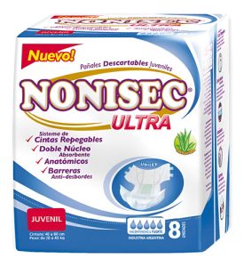 Miniatura 1 de 5 de Pañales Nonisec Juvenil Mediano Ultra Anatómico x 8 unidades