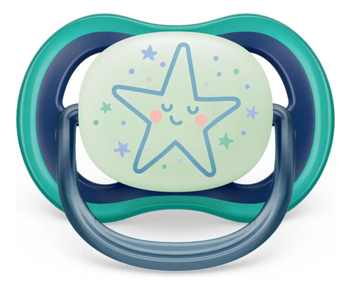 Imagen 4 de 6 de Chupete Philips Avent Ultra Air SCF376/13 Brilla En La Oscuridad 6-18m