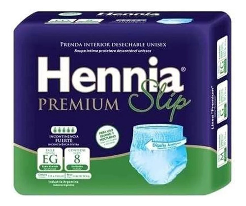 Imagen 1 de 2 de Ropa Interior Hennia Premium Slip EG x 8 unidades