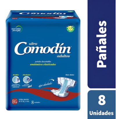 Imagen 1 de 3 de Pañales Comodín Ultra Anatómico Elastizado EG x 8 unidades