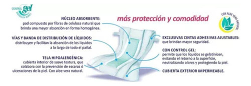 Imagen 2 de 3 de Pañales Comodín Clásico EEG x 50 unidades