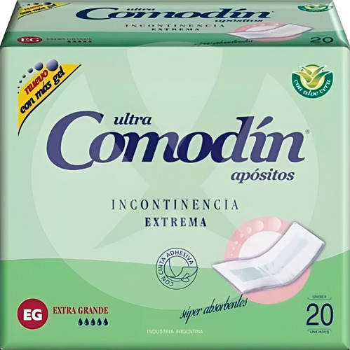 Imagen 1 de 2 de Apósitos Comodín Incontinencia Extrema XG x 20 unidades