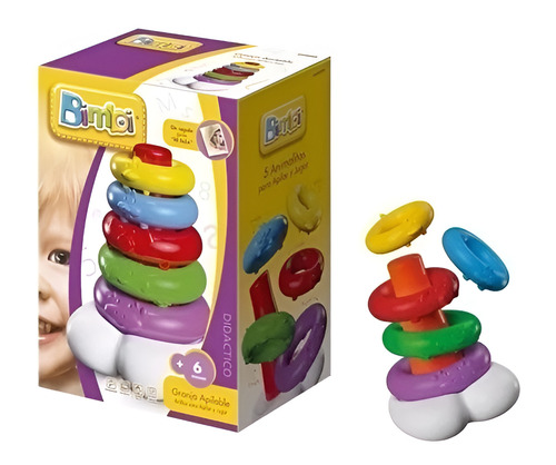Imagen 3 de 12 de Bimbi Granja Apilable Con 5 Animalitos 01-0115