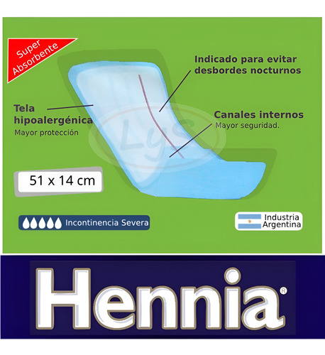 Imagen 3 de 3 de Hennia Refuerza Pañal Plus EG x 20 unidades