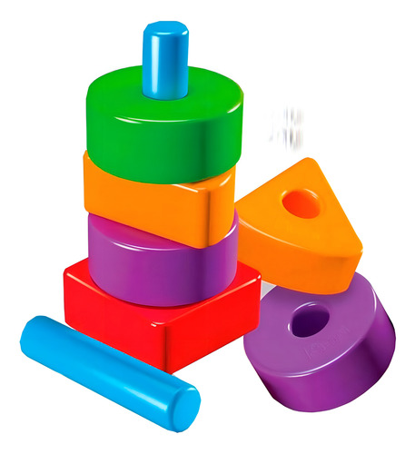 Imagen 1 de 3 de Monta Figuras 8 Piezas Apilables Bimbi 0044