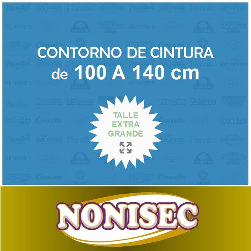 Imagen 3 de 3 de Pañales Adulto Nonisec Extra Protección Anatómico EG x 16 unidades