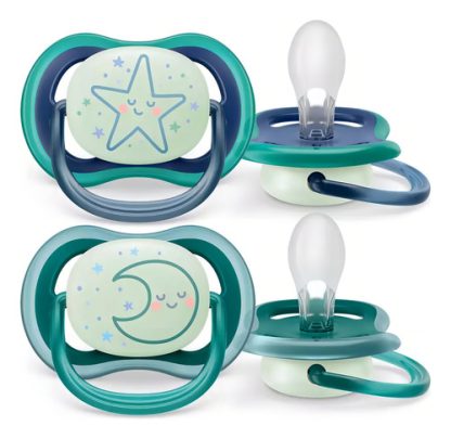 Imagen 1 de 6 de Chupete Philips Avent Ultra Air SCF376/13 Brilla En La Oscuridad 6-18m