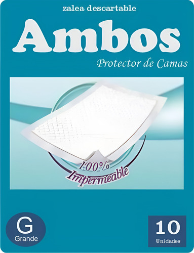 Imagen 2 de 4 de Zaleas Ambos Protector De Cama 60 x 90 Cm X 10 Unidades