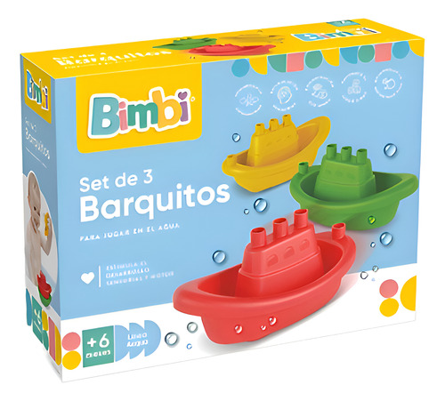 Imagen 1 de 1 de Set De 3 Barquitos Para El Agua - Bimbi