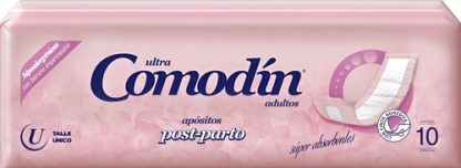 Imagen 1 de 3 de Apósitos Post Parto Comodin Super Absorbentes x 10 unidades