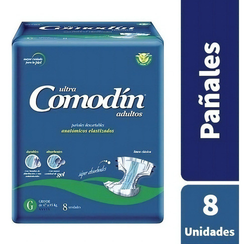 Imagen 2 de 2 de Pañales Comodín Elastizado G x 8 unidades