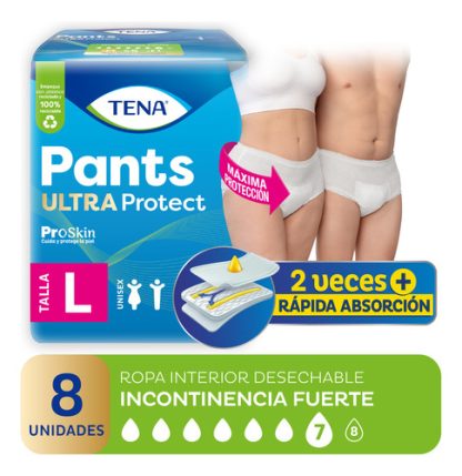 Imagen 1 de 6 de Ropa Interior Tena Pants Ultra Talle Large X8 Unidades