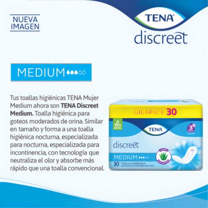Imagen 3 de 4 de Toallitas femeninas Tena Discreet x 30 unidades