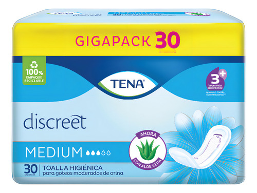 Imagen 4 de 4 de Toallitas femeninas Tena Discreet x 30 unidades