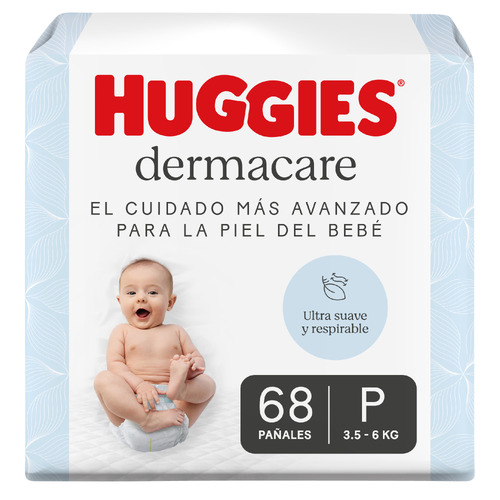 Imagen 1 de 9 de Pañal Huggies Dermacare Talle P X68