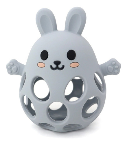 Imagen 1 de 1 de Mordillo Sensorial De Silicona Pelota Conejo Bebe