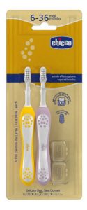 Miniatura 1 de 1 de Pack De 2 Cepillos De Dientes Con Protector 6-36m Chicco