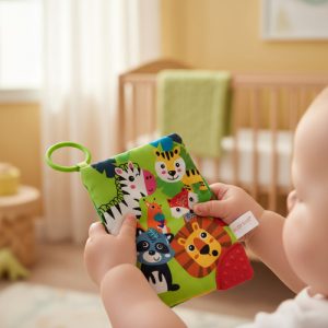Miniatura 3 de 9 de Librito Sensorial Didactico Con Mordillo Woody Toys Color Verde Selva