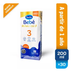 Miniatura 1 de 3 de Leche Sancor Bebé 3 Advanced - 200ml X30 Unidades