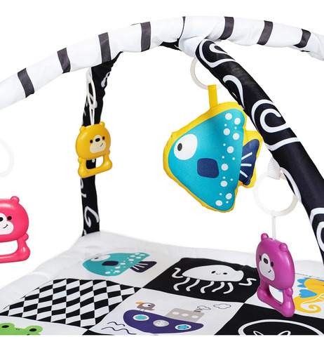 Imagen 2 de 4 de Alfombra Bebé Didáctica Con Arcos + Juguetes Móviles