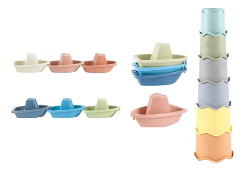 Imagen 2 de 3 de Barquitos y Vasos Apilables Baby Favorite 12 Piezas