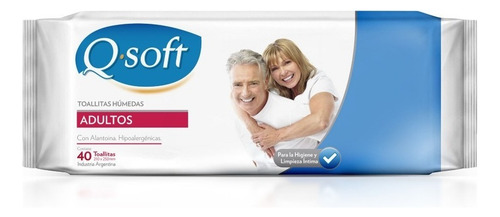 Imagen 4 de 4 de Toallas Húmedas Q-soft Adultos X40. Hipoalergénicas