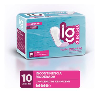Imagen 3 de 5 de Toallitas Femeninas Ig Discreet Maxi x 10 unidades