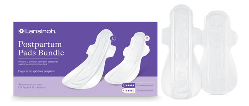Imagen 1 de 10 de Apositos Postparto Lansinoh Pads De Posparto Para Mamás X40u Blanco
