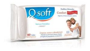 Miniatura 1 de 4 de Toallas Húmedas Q-soft Adultos X40. Hipoalergénicas