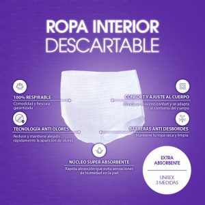 Miniatura 2 de 7 de Bombachas Descartables Ig Fit Talle Extra Grande Paquete De 8 Unidades