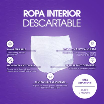 Imagen 2 de 7 de Bombachas Descartables Ig Fit Talle Extra Grande Paquete De 8 Unidades