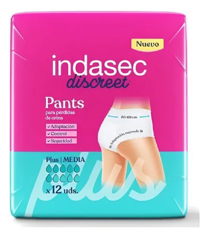 Imagen 1 de 2 de Indasec Discreet Pants Mediano x 12 unidades