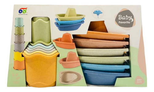 Imagen 1 de 3 de Barquitos y Vasos Apilables Baby Favorite 12 Piezas