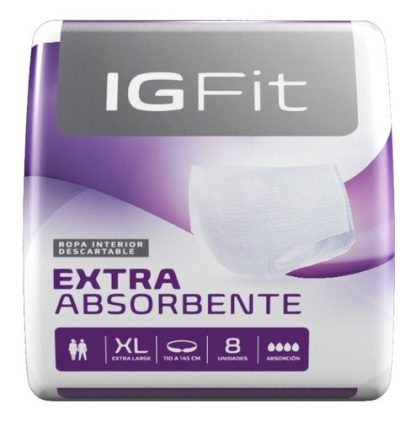 Imagen 7 de 7 de Bombachas Descartables Ig Fit Talle Extra Grande Paquete De 8 Unidades